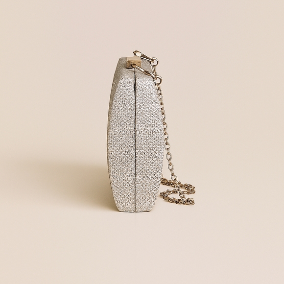 Women's Crystal Silver-frame Clutch - Picture 3 of 4